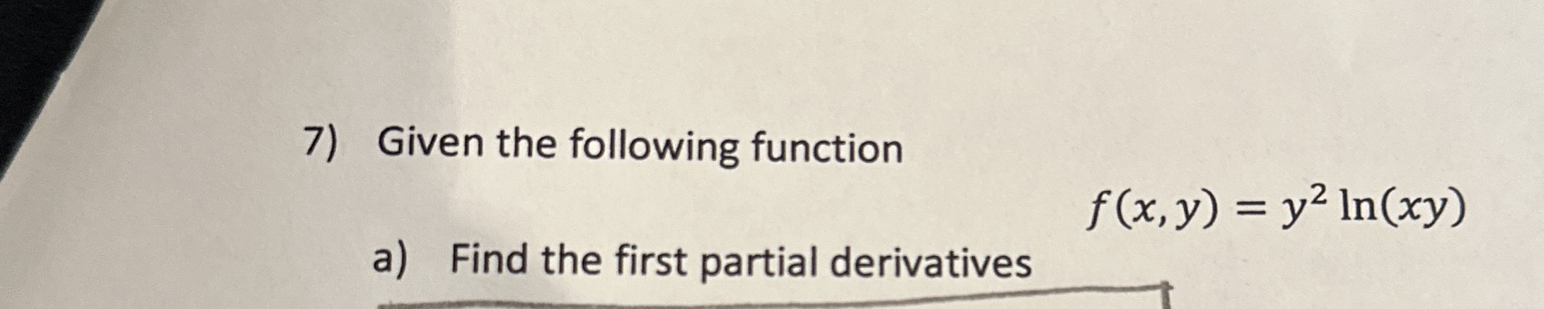 Given the following function f ( x , y ) = y 2 l
