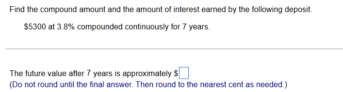 Find the compound amount and the amount of