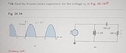 * 1 8 . Find the Fourier series expression for