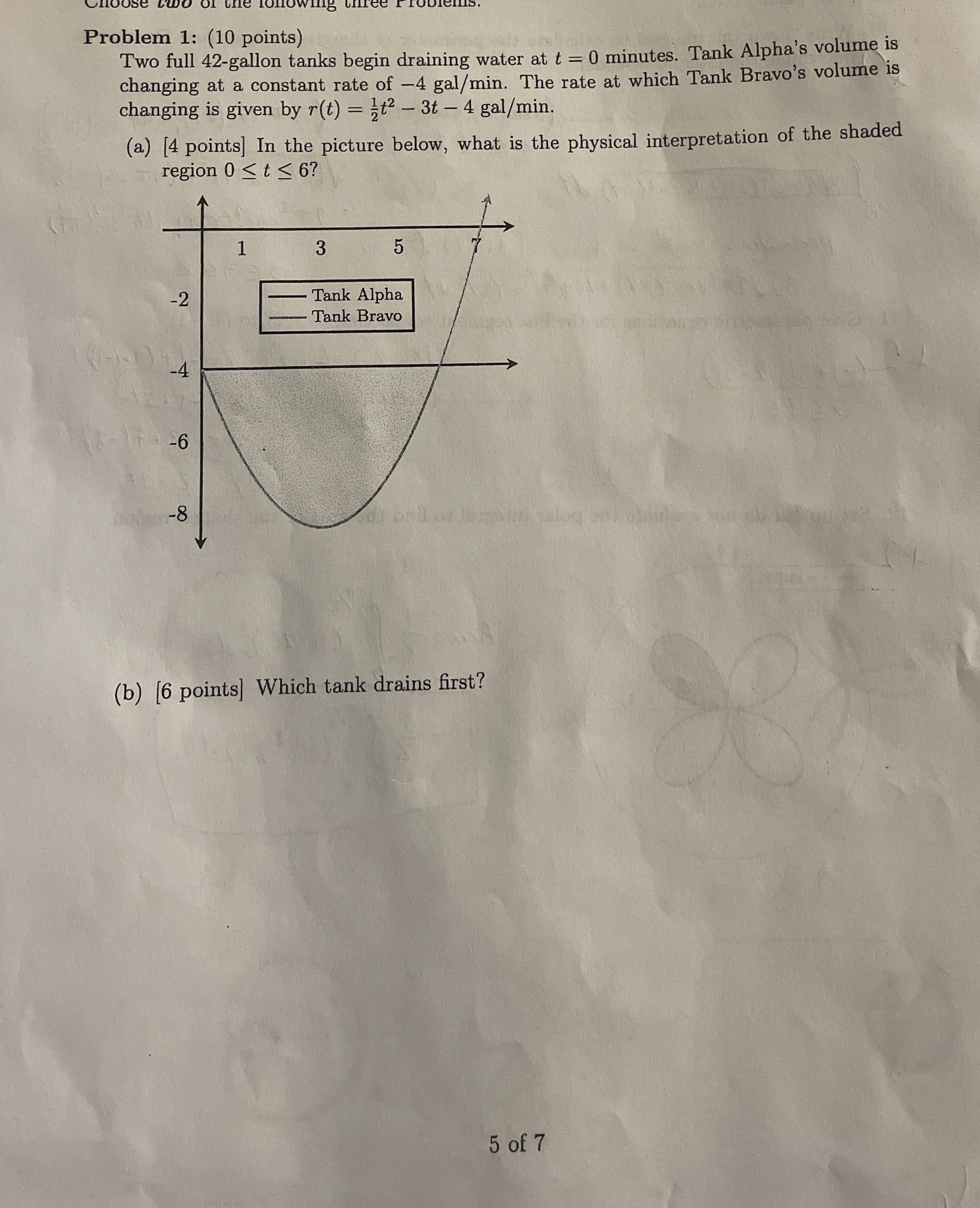 Problem 1 : ( 1 0 points ) Two full 4 2 - gallon