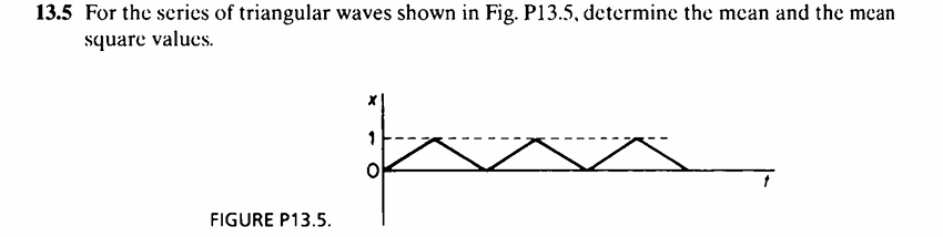 1 3 . 5 For the series of triangular waves shown