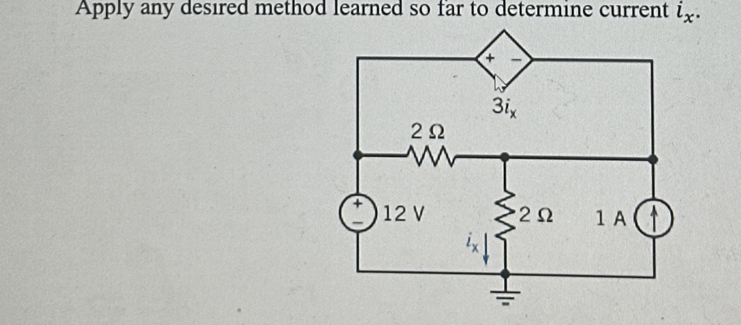 Apply any desired method learned so far to