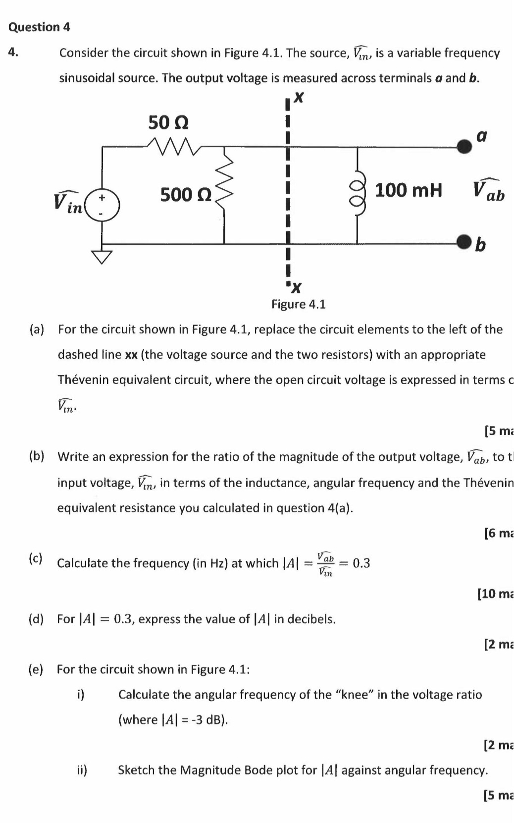 Question 4 4 . Consider the circuit shown in