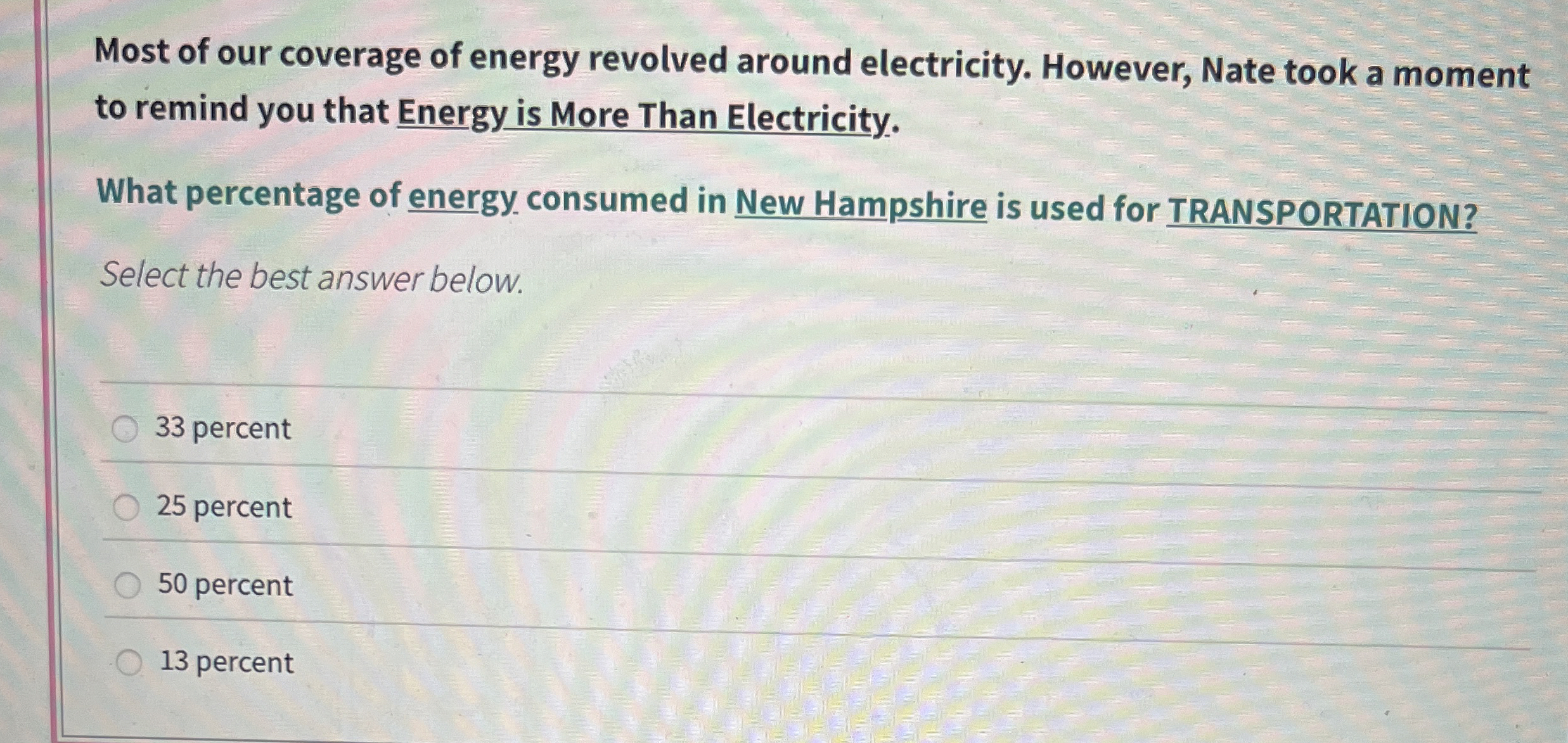 Most of our coverage of energy revolved around
