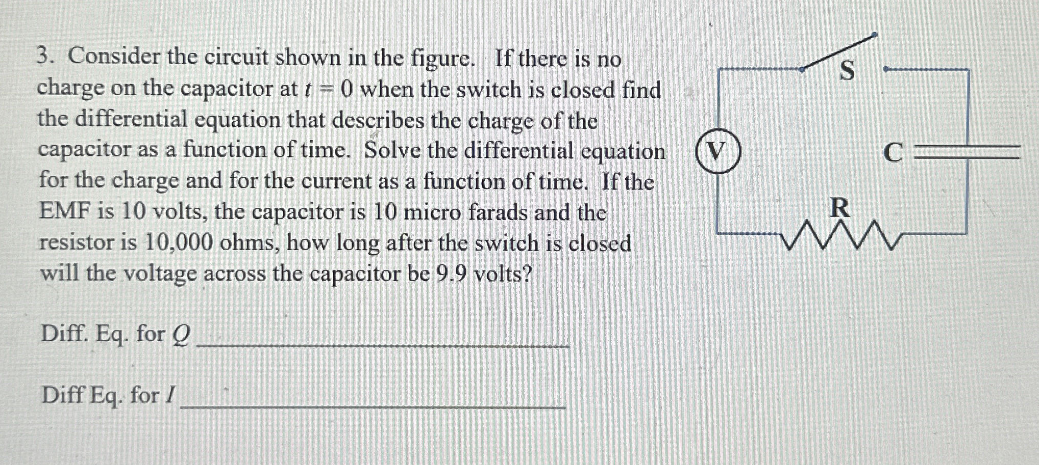 Consider the circuit shown in the figure. If