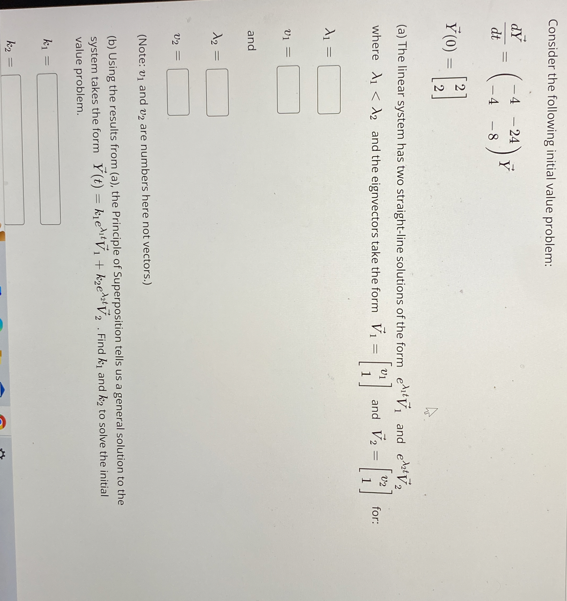 Consider the following initial value problem: