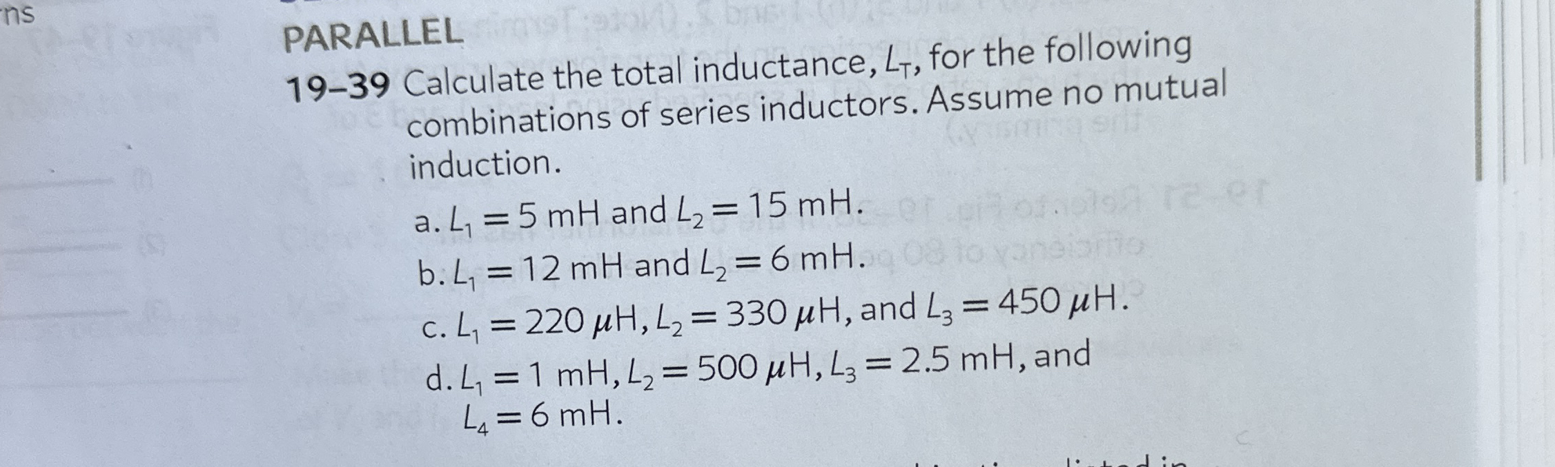 PARALLEL 1 9 - 3 9 Calculate the total