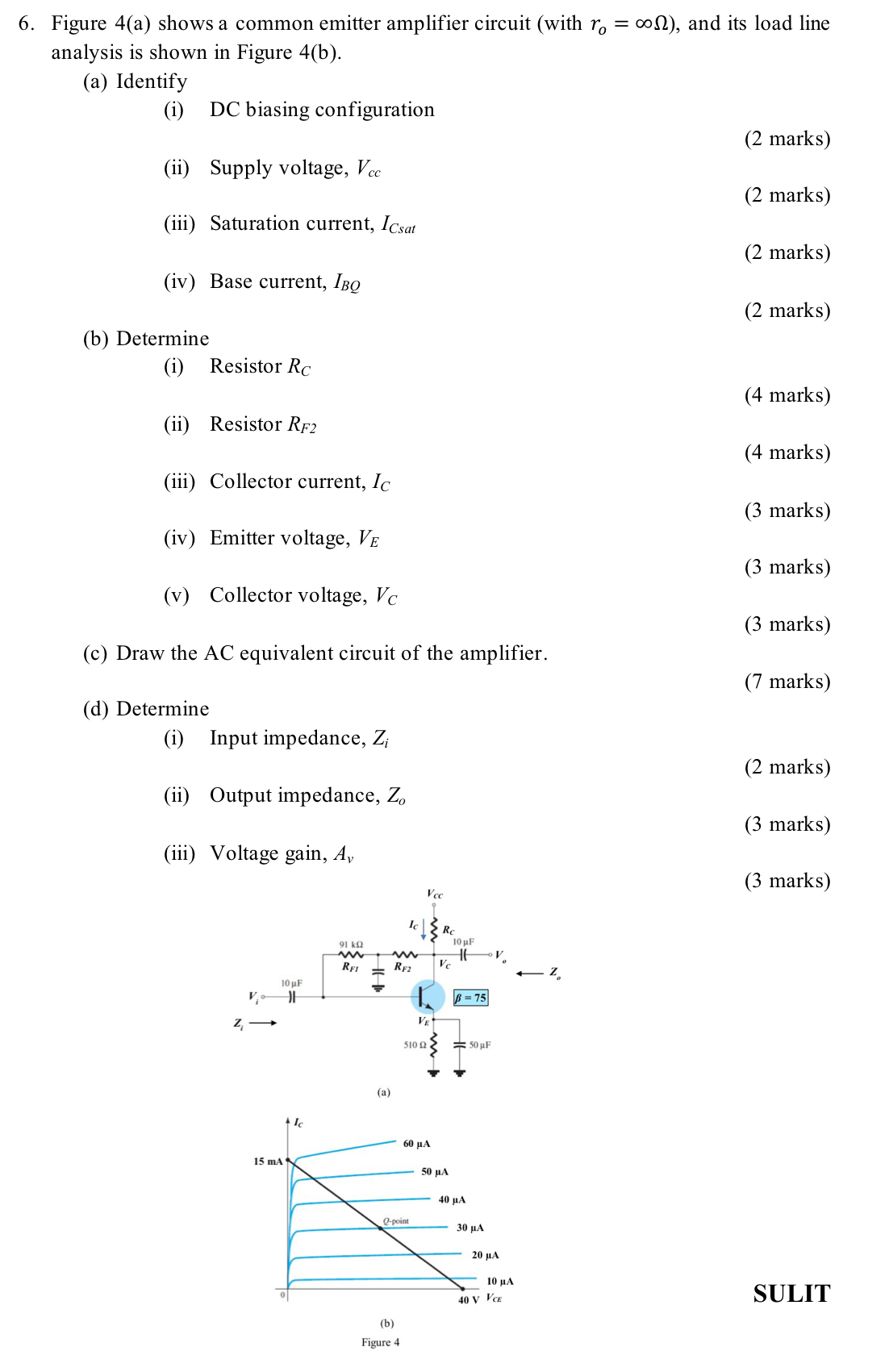 Figure 4 ( a ) shows a common emitter amplifier