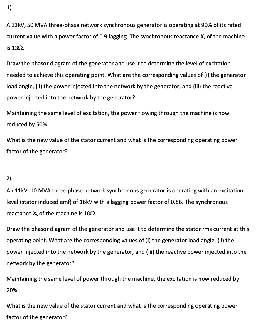 ONLY PHASOR DIAGRAM IS ACCEPTED, THE ANSWERS