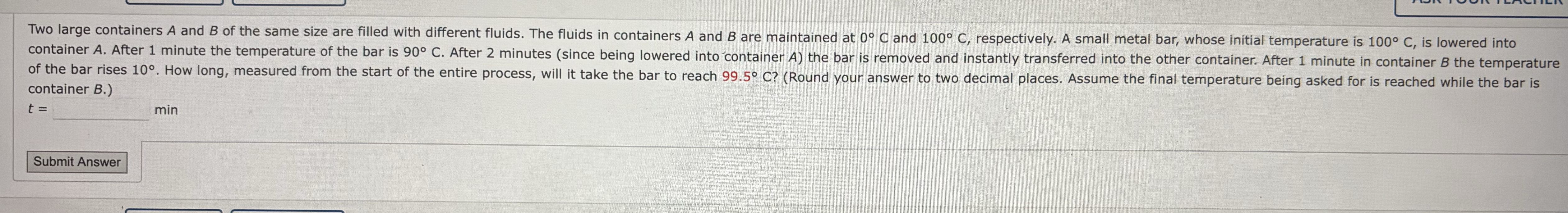 Two large containers A and B of the same size are