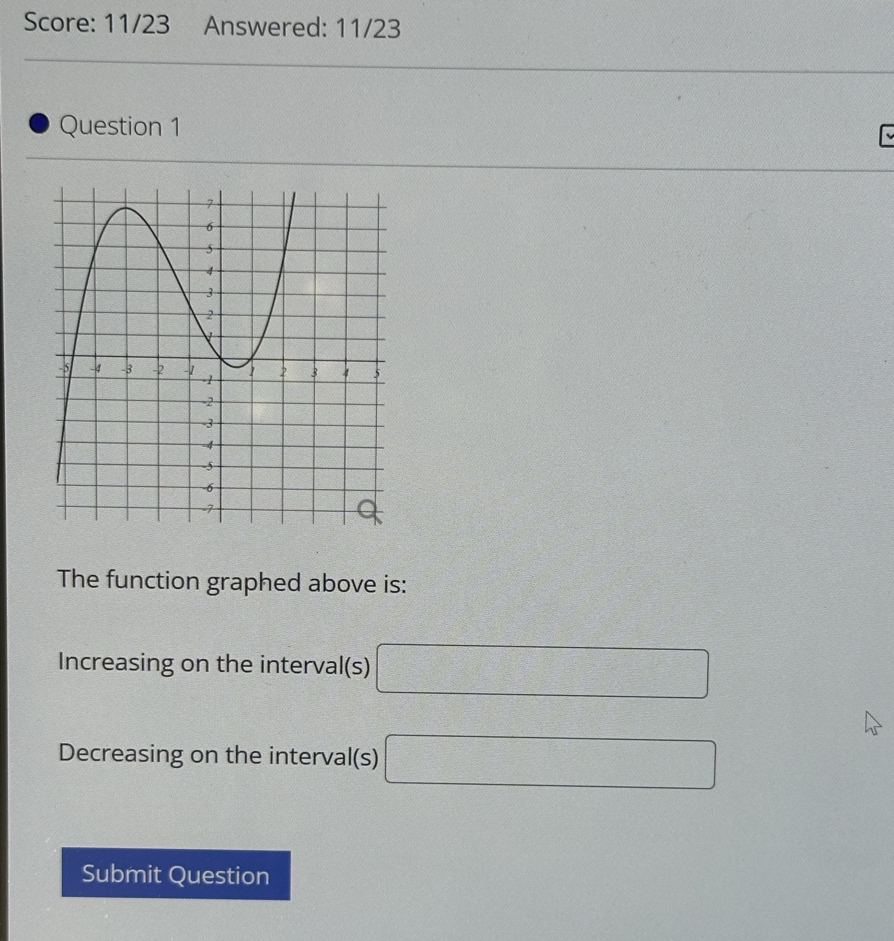 Score: 1 1 / 2 3 Answered: 1 1 / 2 3 Question 1
