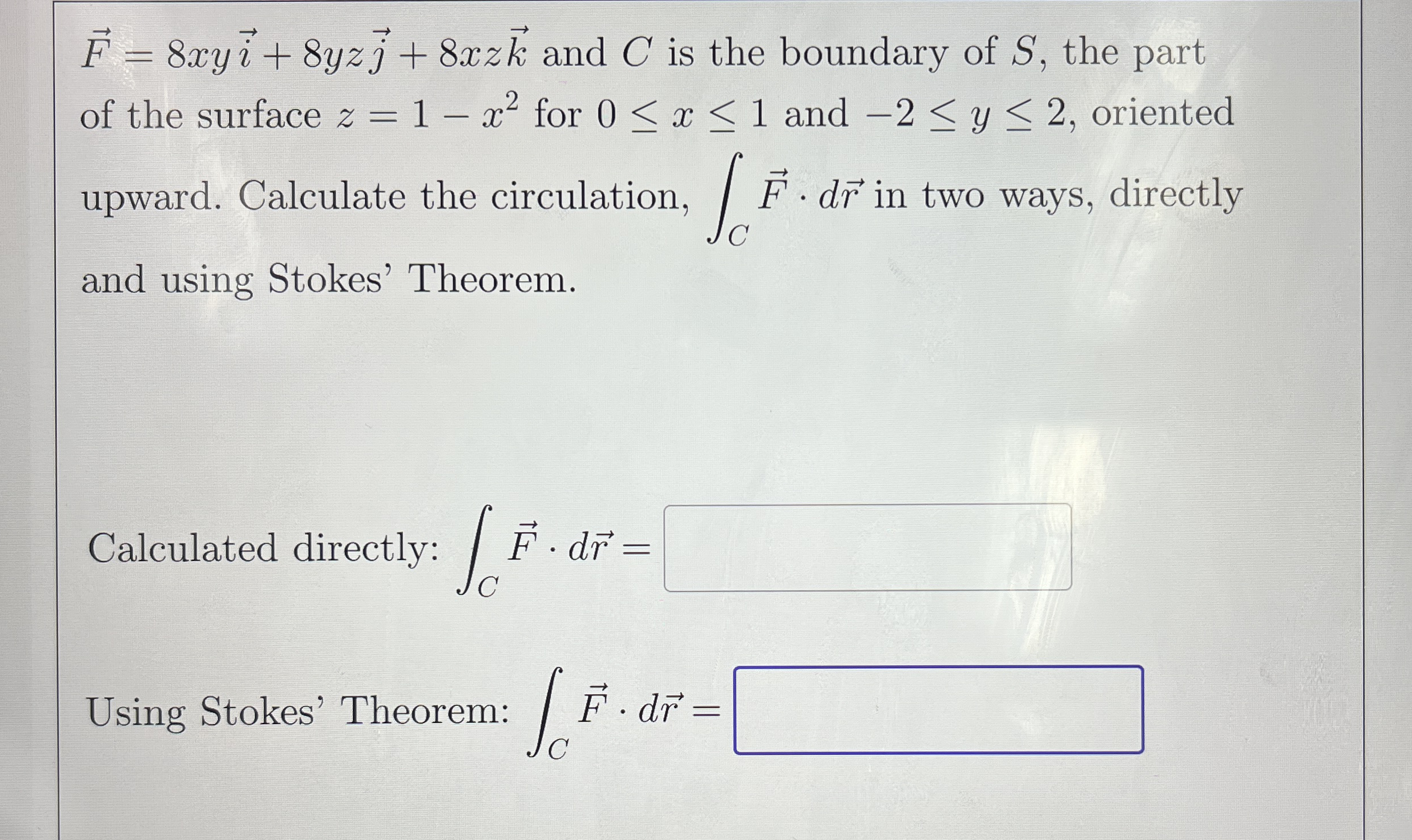 vec ( F ) = 8 xyvec ( i ) + 8 yzvec ( j ) + 8