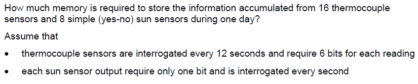 How much memory is required to store the