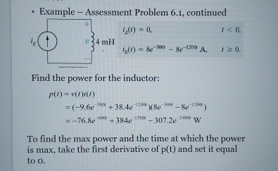 Example - Assessment Problem 6 . 1 , continued i