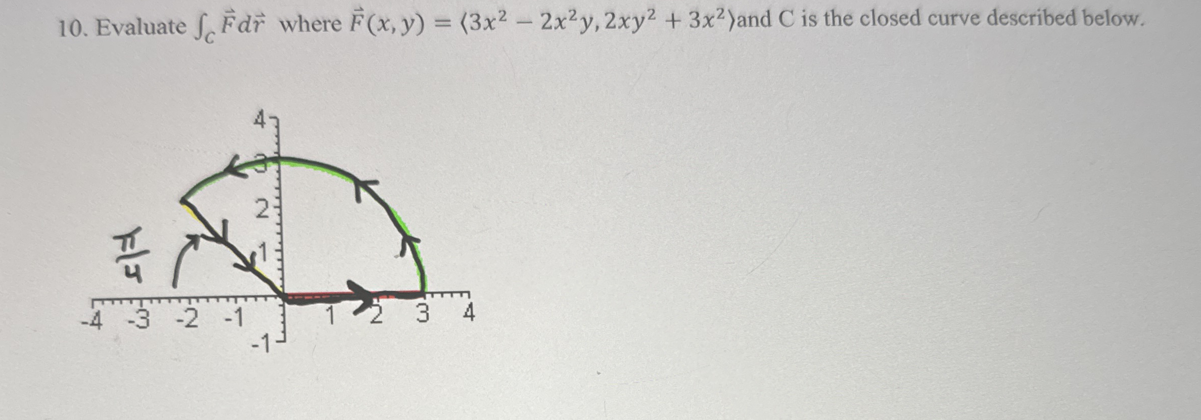 Evaluate C vec ( F ) d v e c ( r ) where vec ( F