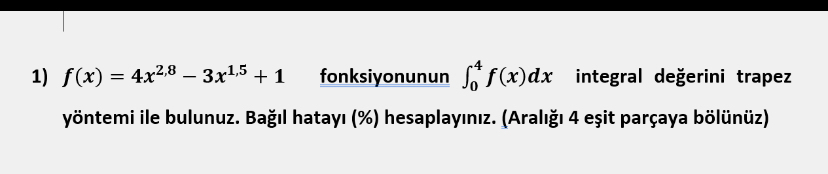 f ( x ) = 4 x 2 , 8 - 3 x 1 , 5 + 1 ,