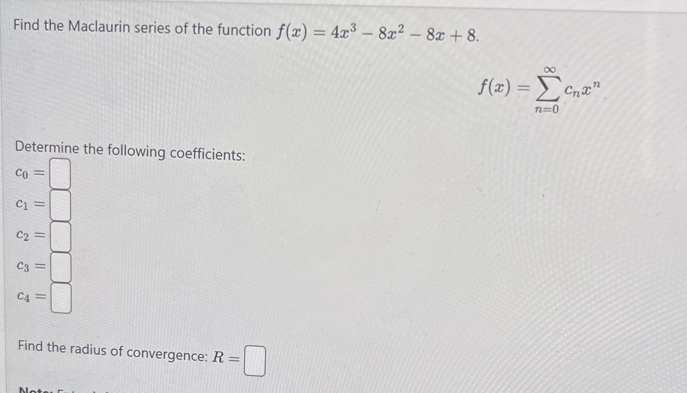 Find the Maclaurin series of the function f ( x )