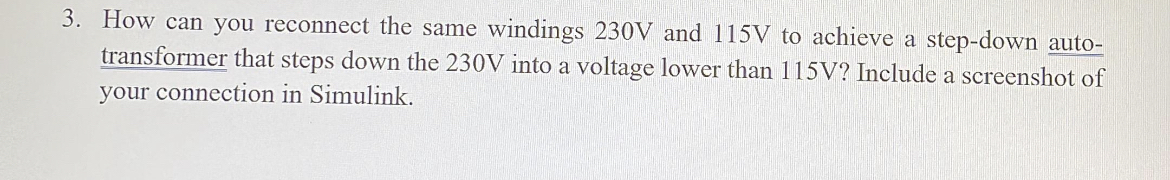 How can you reconnect the same windings 2 3 0 V
