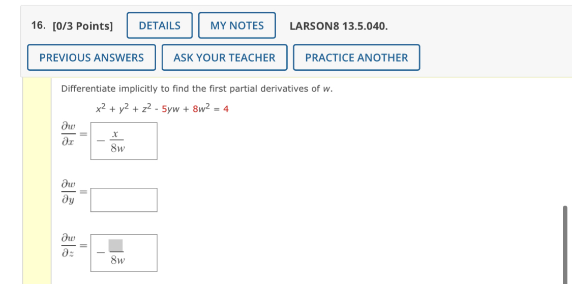 [ 0 / 3 Points ] LARSON 8 1 3 . 5 . 0 4 0 .