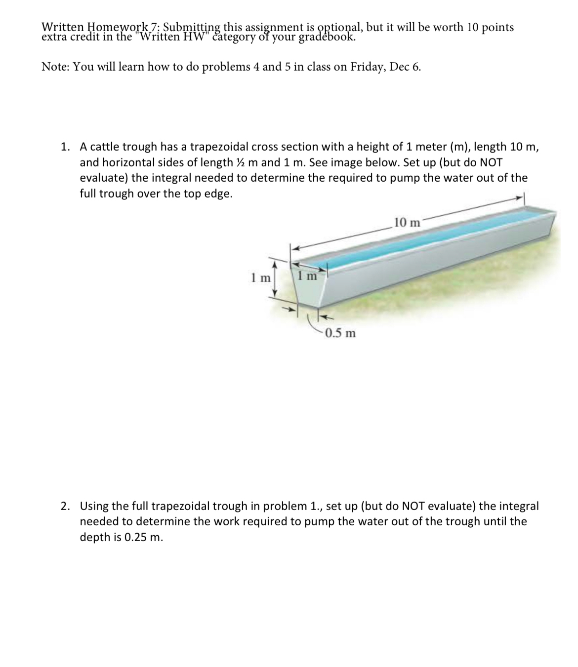 Written Homework 7 : Submitting this assignment