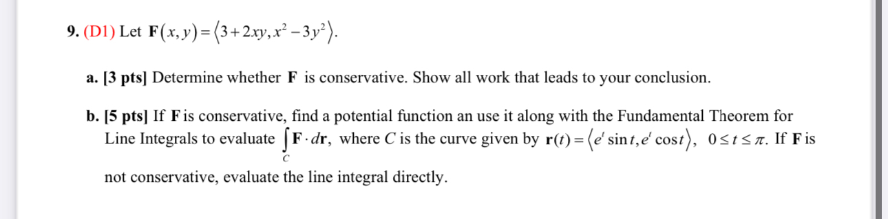 ( D 1 ) Let F ( x , y ) = ( : 3 + 2 x y , x 2 - 3