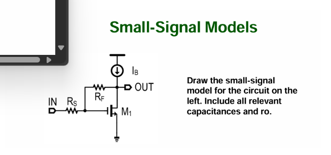 Draw the small - signal model for the circuit on