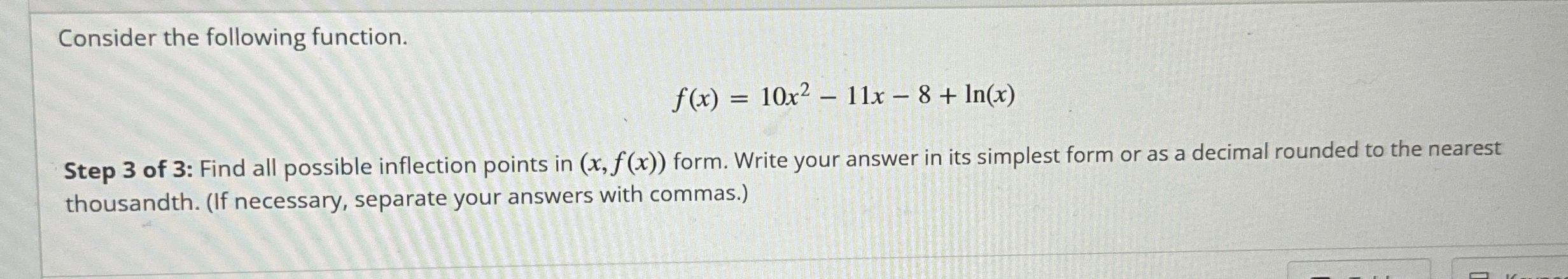 Consider the following function. f ( x ) = 1 0 x