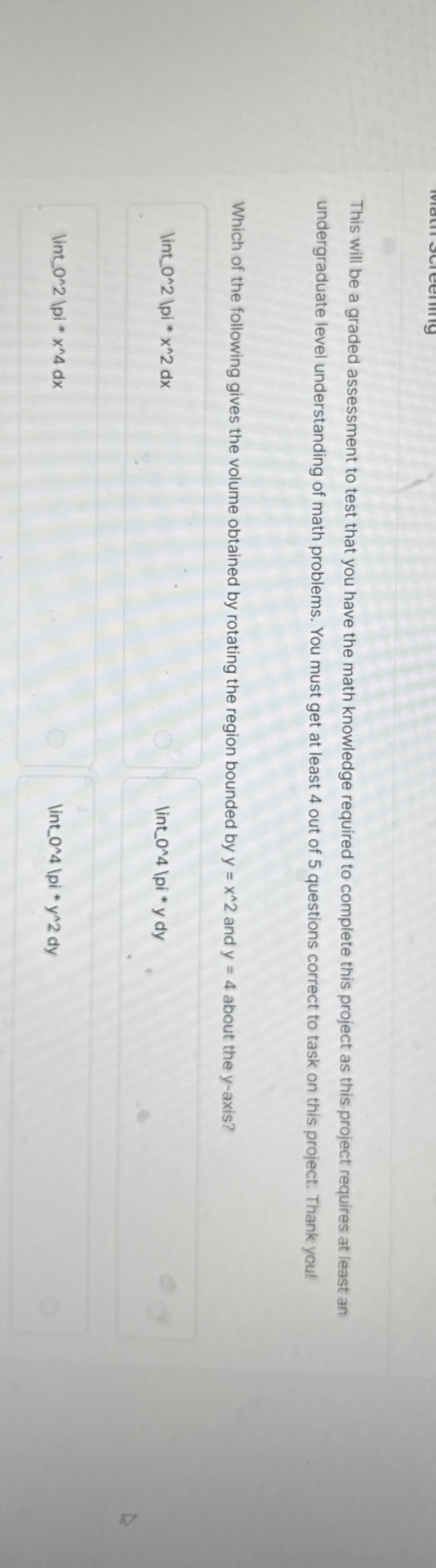 This will be a graded assessment to test that you