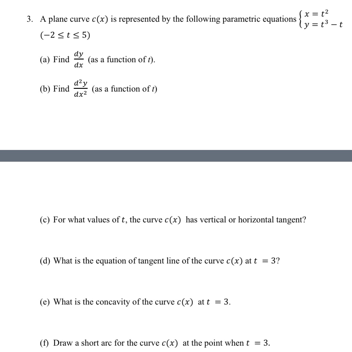 A plane curve c ( x ) is represented by the