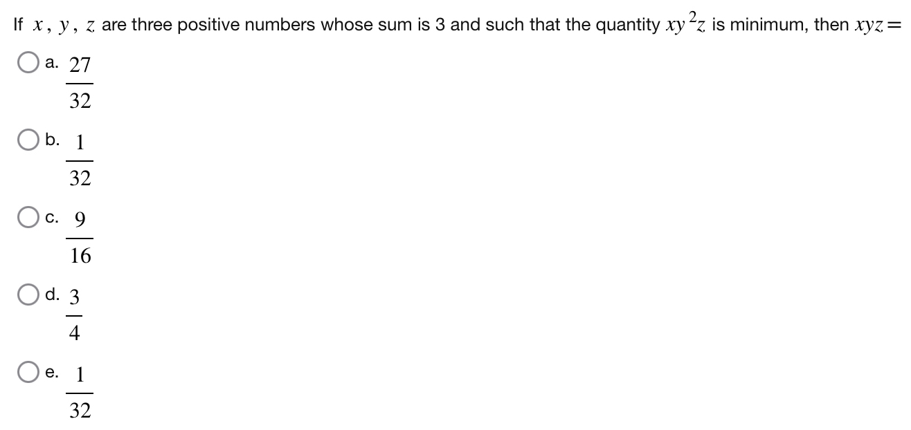 If x , y , z are three positive numbers whose sum