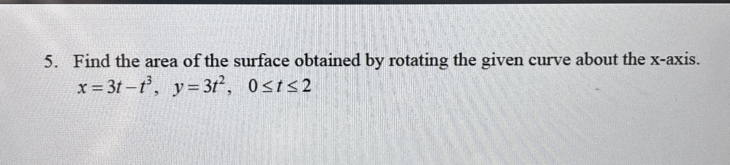 Find the area of the surface obtained by rotating