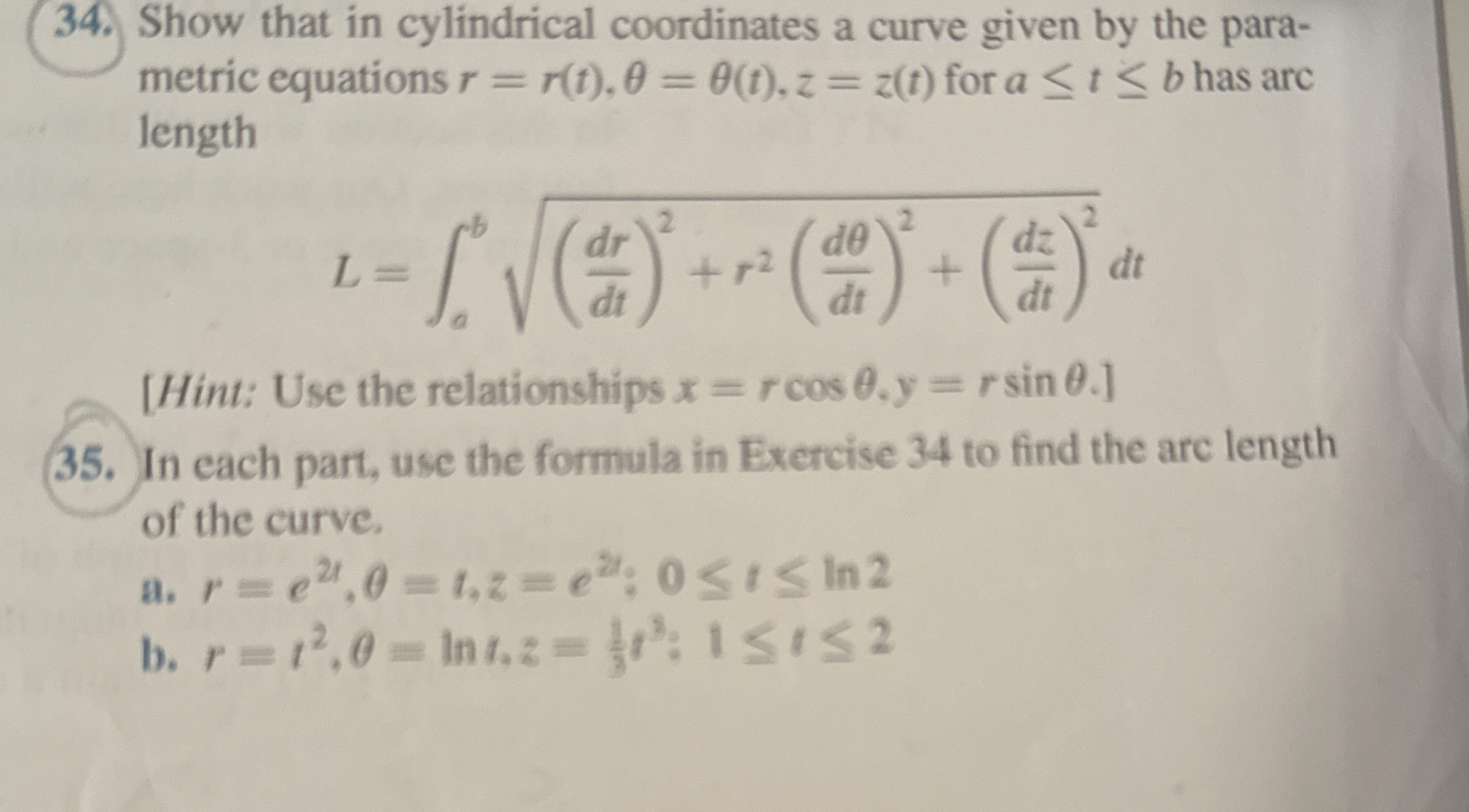 Please complete 3 4 and 3 5 Show that in