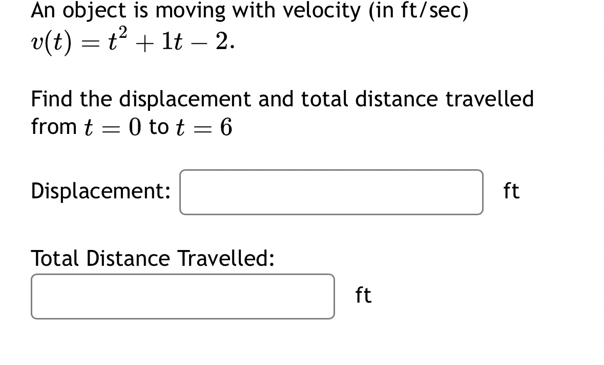 An object is moving with velocity ( in f t s e c