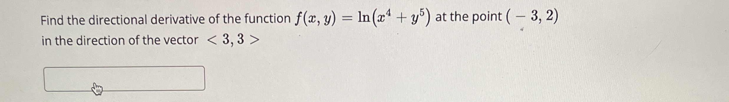 Find the directional derivative of the function f