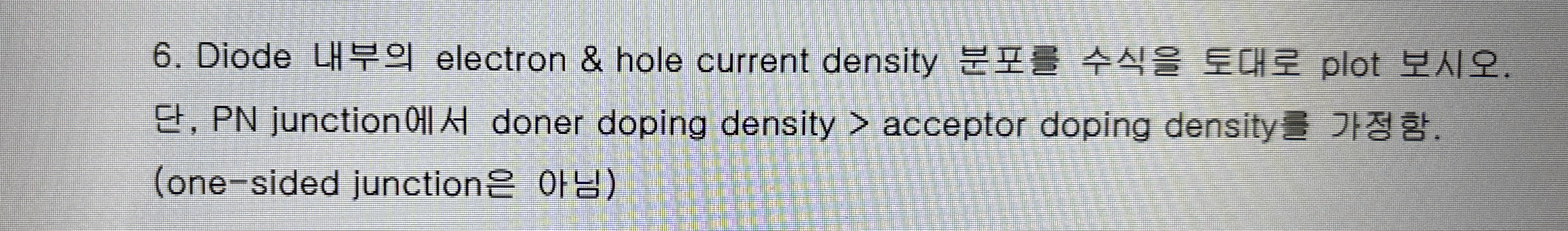 Diode electron & hole current density plot . , PN