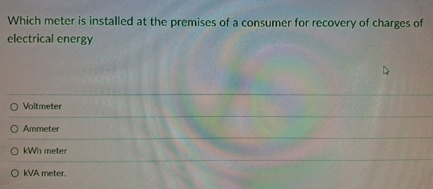 Which meter is installed at the premises of a