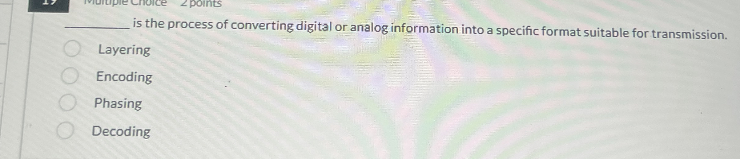 q , is the process of converting digital or