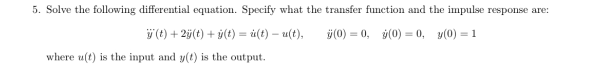 Solve the following differential equation.