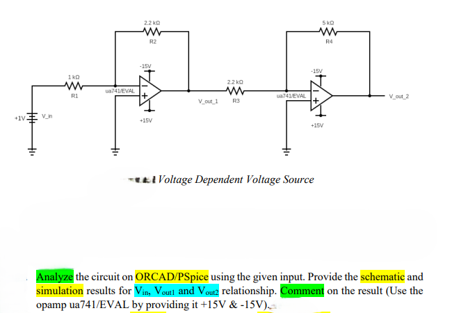 Voltage Dependent Voltage Source Analyze the
