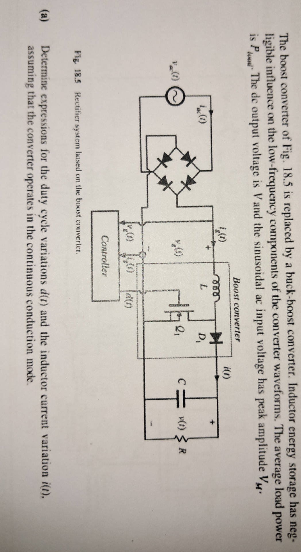 The boost converter of Fig. 1 8 . 5 is replaced