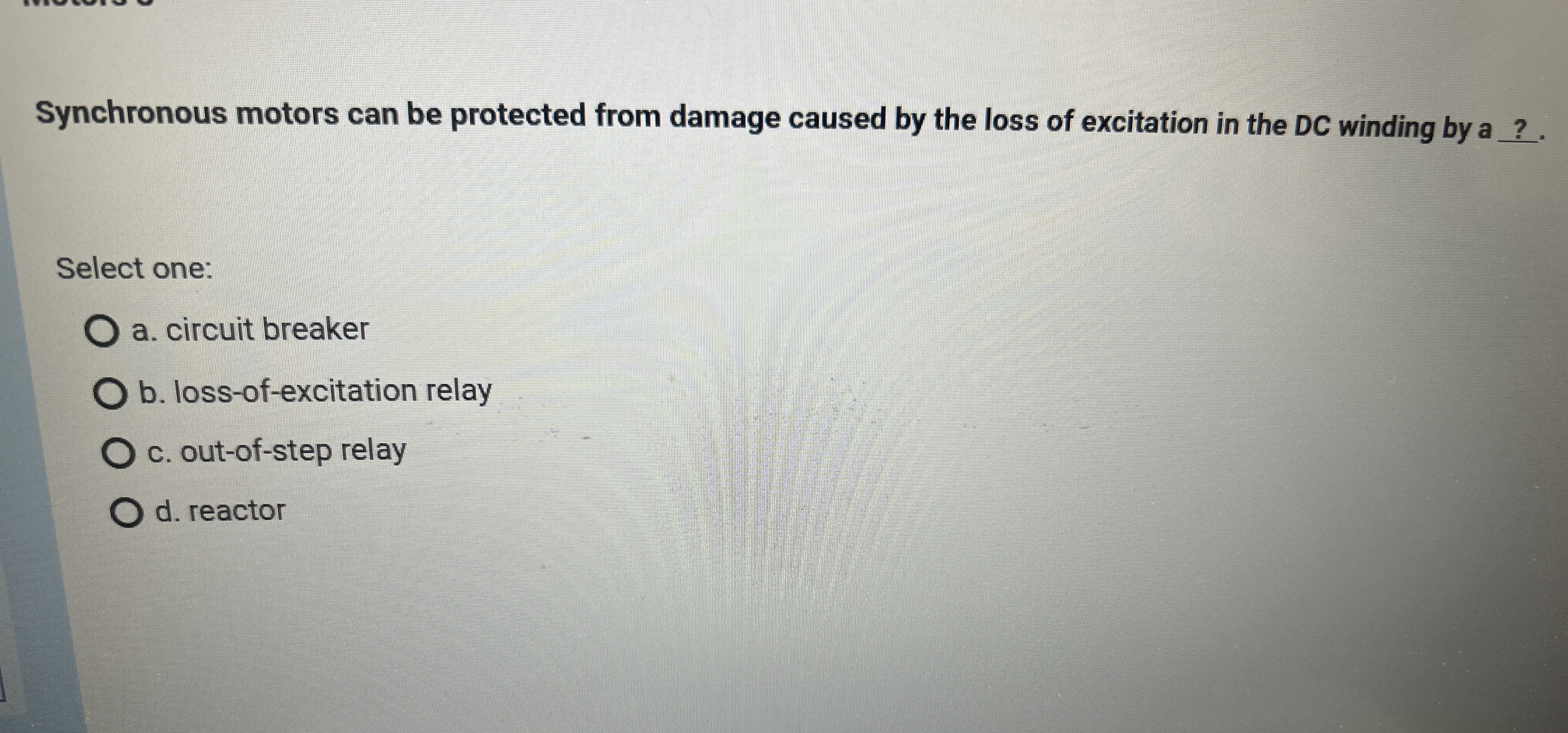 Synchronous motors can be protected from damage