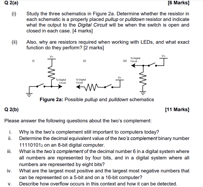 Q 2 ( a ) [ 6 Marks ] ( i ) Study the three
