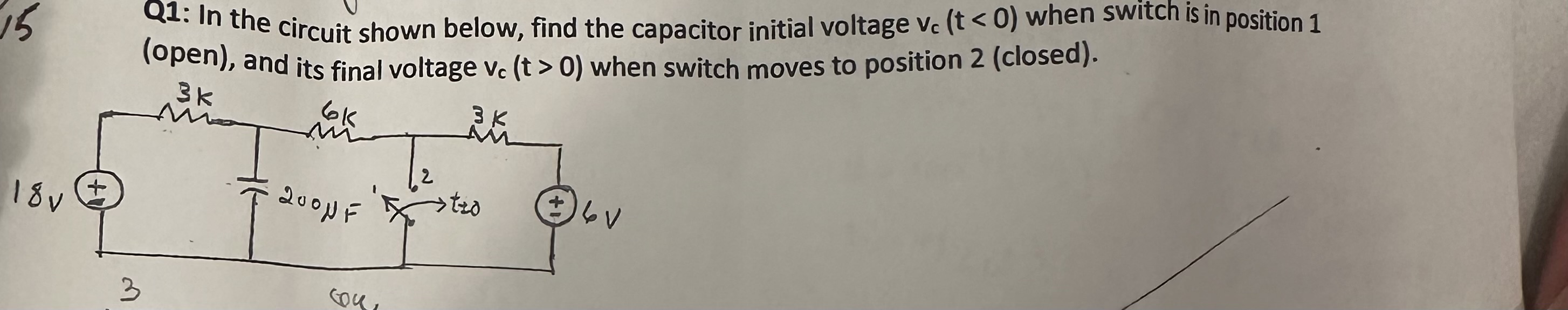 Q 1 : In the circuit shown below, find the