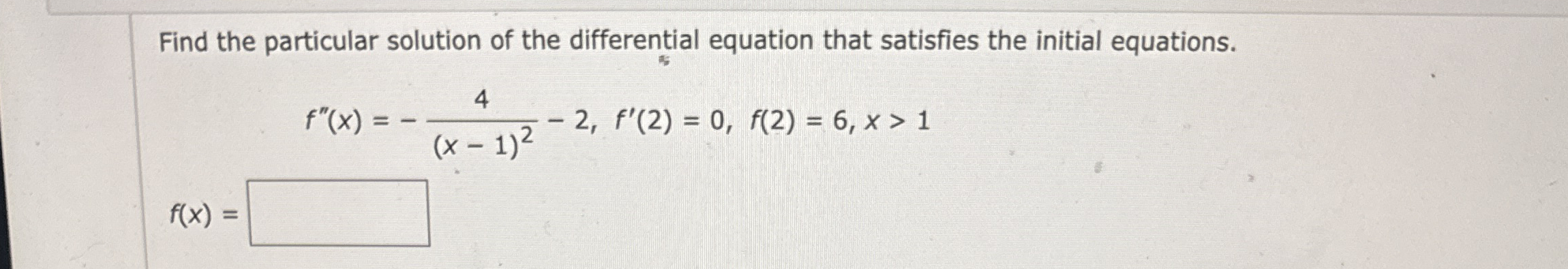 Find the particular solution of the differential