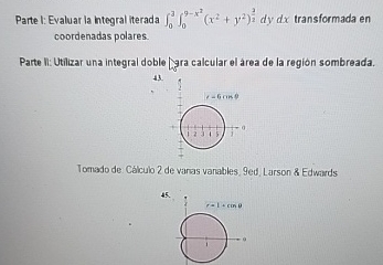 Parte I: Evaluar la integral iterada 0 3 0 9 - x