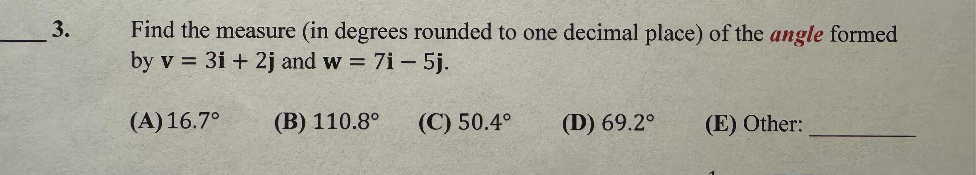 Find the measure ( in degrees rounded to one