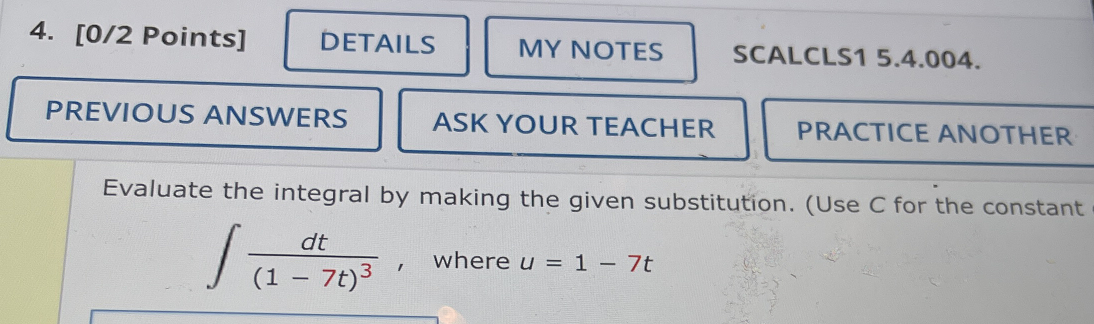 What [ 0 / 2 Points ] SCALCLS 1 5 . 4 . 0 0 4 .