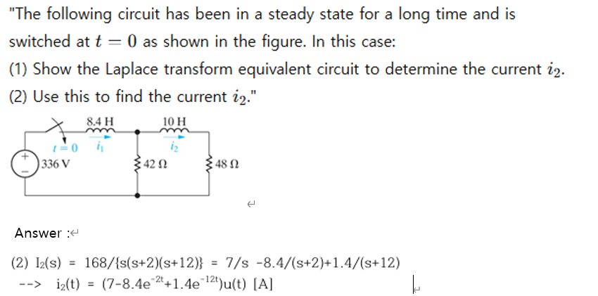 Q . The following circuit has been in a steady