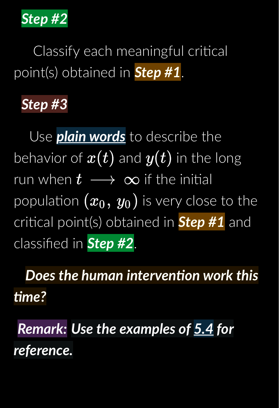 The following is a predator / prey model with a