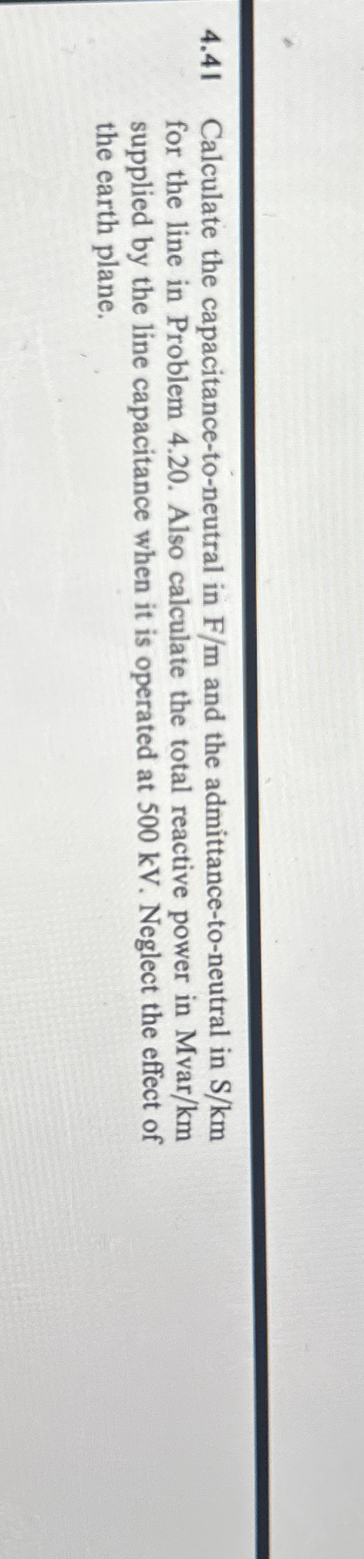 4 . 4 1 Calculate the capacitance - to - neutral